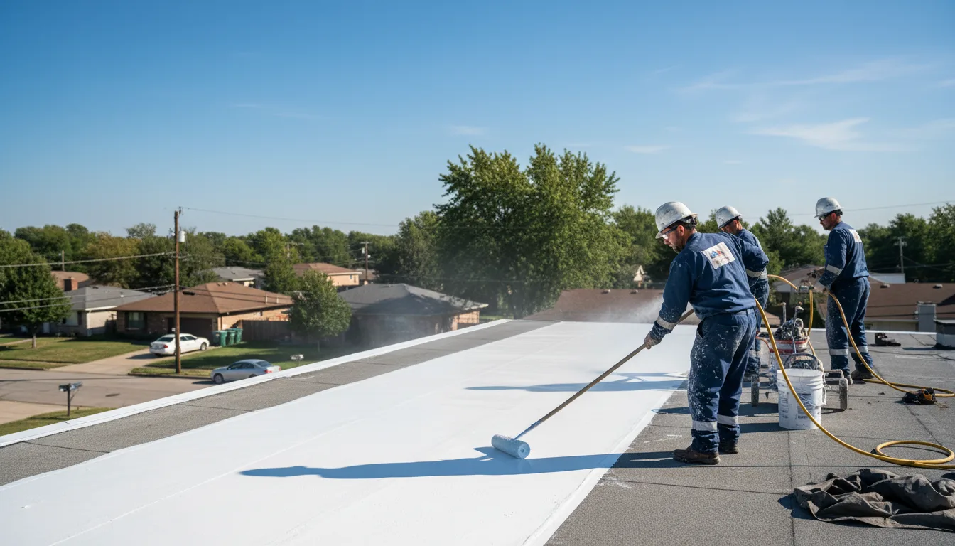 Commercial roof coating in Minier, IL near me